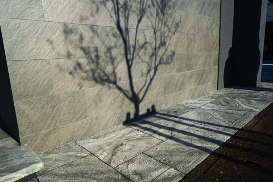 ローラーストーンで仕上げたタイル調エントランス